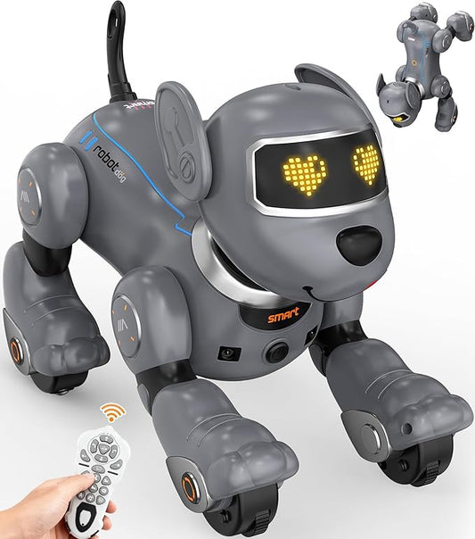 anysun Robot Dog for Kids, Remote Control Dog with Voice and Touch Interaction, Followable Programmable Dog Robot, Singing, Dancing, Talking, Smart Stunt Robot Dog Toy Gift for Boys Girls