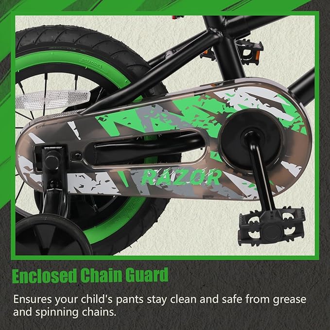 Glerc Kids Bike for Ages 1-8 Years Old, 12-16 Inch BMX Style Kids Bicycle with Training Wheels, Boys Bike for Children and Toddler, Multiple Colors