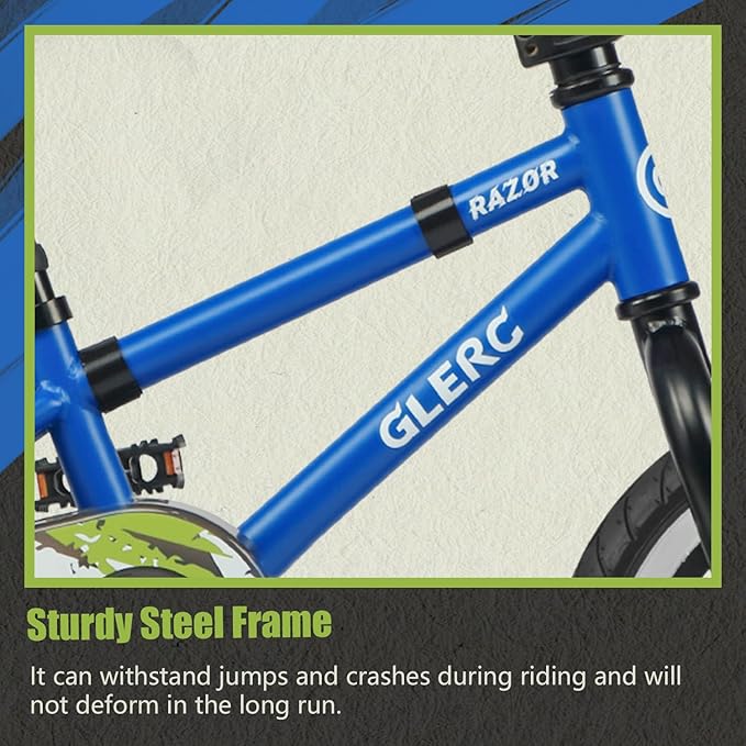 Glerc Kids Bike for Ages 1-8 Years Old, 12-16 Inch BMX Style Kids Bicycle with Training Wheels, Boys Bike for Children and Toddler, Multiple Colors