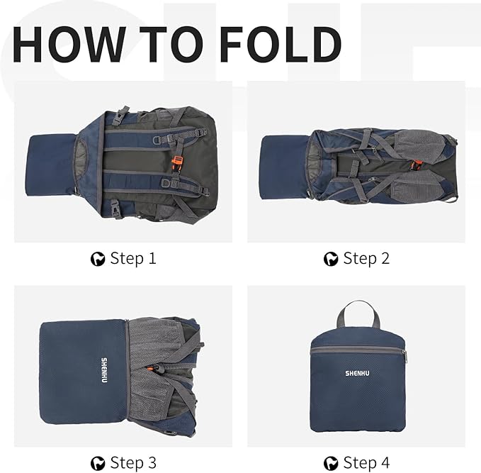 40L Hiking Backpack Lightweight Daypack Waterproof Travel Camping Backpack for Men Women Sport Packable