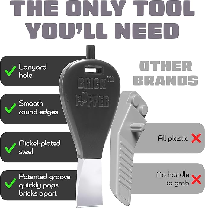 Brick Popper - World's Fastest Brick Separator - Efficient Remover for Kids & Adults - Ages 6+