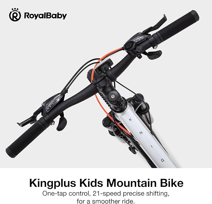 RoyalBaby Kids Mountain Bike for Boys and Girls, Ultra-Light Aluminum 20-24 Inch Wheel Bicycle for 6-14 Years Old Children, 7/21-Speeds Drivetrain