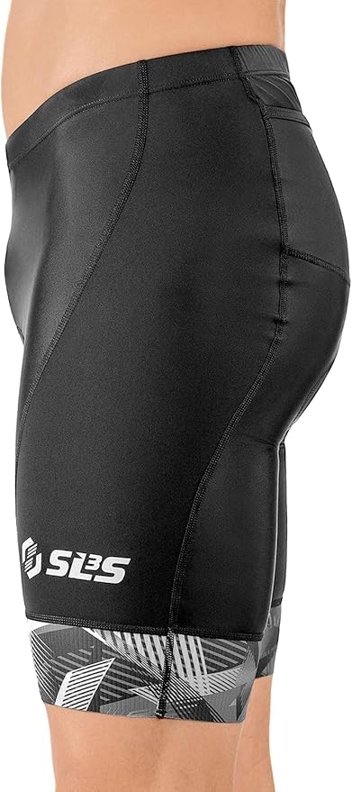 SLS3 Triathlon Shorts - Men's Padded Tri Shorts with 2 Pockets, Medium Compression