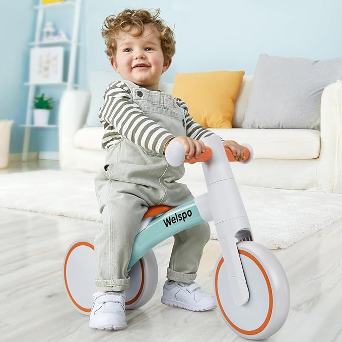 welspo Baby Balance Bikes for 1 Year Old Boys Girls 12-24 Months Kids Toddler First Bicycle Infant Walker Children No Pedal 3 Wheels Mini Bike Riding Toys