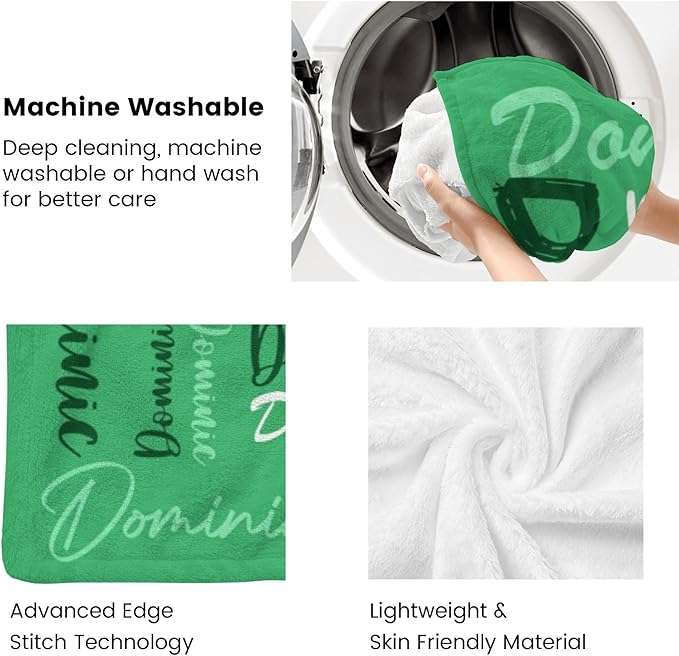 Dr.TOUGH Personalized Name Blanket Personalized Blanket for Adult Kids Flannel Customized Personalized Blankets and Throws