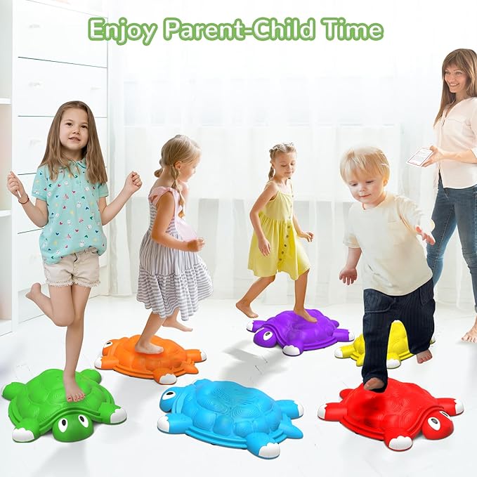 ABERLLS Stepping Stones for Kids 3 4 5 6 7 Year Old, Toddlers Turtle Balance Climbing Toys, Outdoor Indoor Sensory Play, Obstacle Course Coordination Game