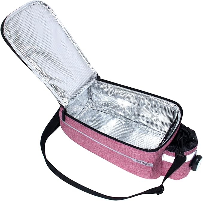 RAYMACE Bike Rear Rack Bag with Tail Light, Bike Truck Cooler Bag for Warm or Cold Items