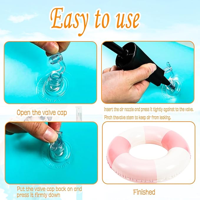 Swimming Pool Tubes-2PCS Inflatable Pool Floats for Adult Swim Ring Pool Floaties Inflatable Swimming Pool Raft Party Water Summer Beach Lounger Float Party Supplies