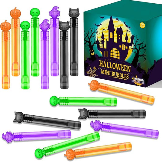 Bulk Halloween Giveaways Handouts Prizes for Kids 100 PCS, Mini Bubble Wands for Toddlers, Bulk Small Halloween Toys Gifts Party Favors Goody Bag Stuffers Fillers Items for Pinata Birthday Classroom