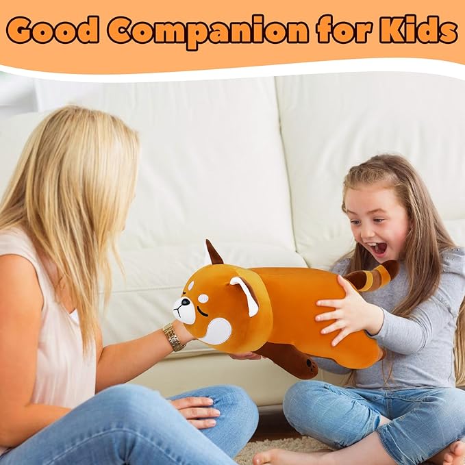 19'' Large Red Panda Plush Stuffed Animal- Cute Red Panda Plush Pillow Plushies, Big Plushie Toy, Cute Hugging Boby Pillow Stuffed Animal, Birthday Gifts for Kids Girls Boys