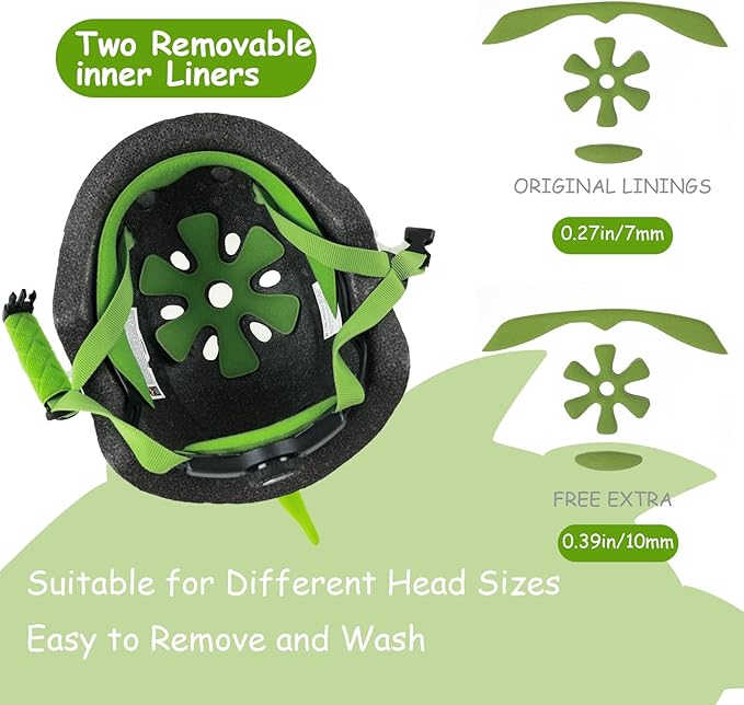 Kids Toddler Bike Helmet, Adjustable and Multi-Sport for Child Boys and Girls, 2 Sizes