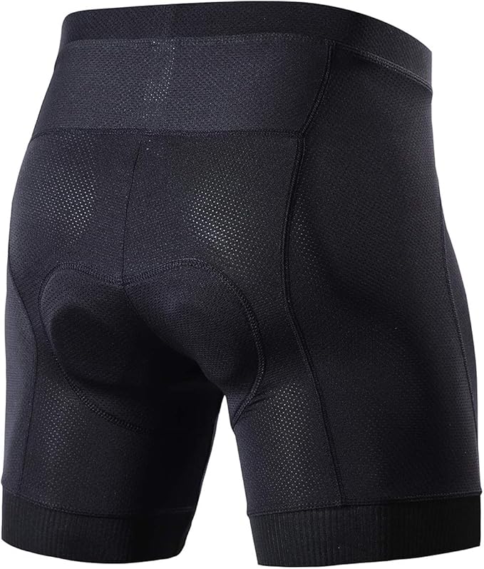 Souke Sports Men's Cycling Underwear Shorts 4D Padded Bike Bicycle MTB Liner Shorts with Anti-Slip Leg Grips