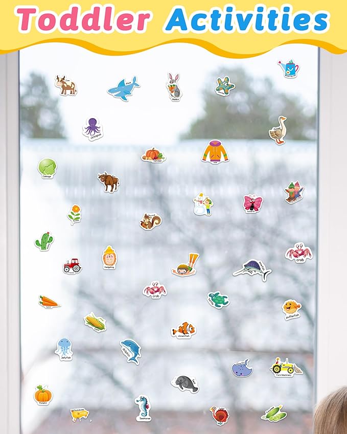 Benresive Reusable Sticker Book for Toddlers 2-4 Years, 3 Sets Travel Stickers for Kids, Waterproof Sticker Books for Toddlers 1-3, Crafts Activities for Todddlers 1-3 2-4 3-5