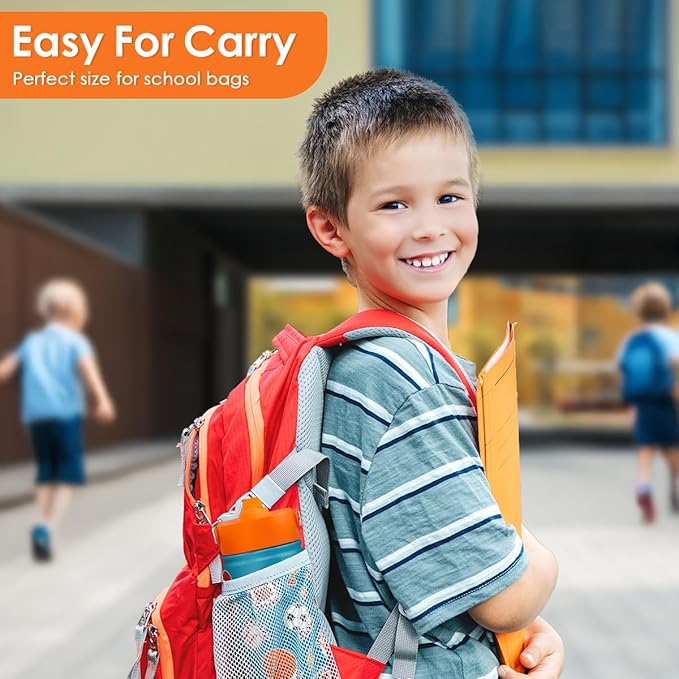 Sport Kids Water Bottle With Straw Lid 12oz Insulated Stainless Steel, Travel Tumbler, Gifts For Boys, Birthday, Christmas, Back To School