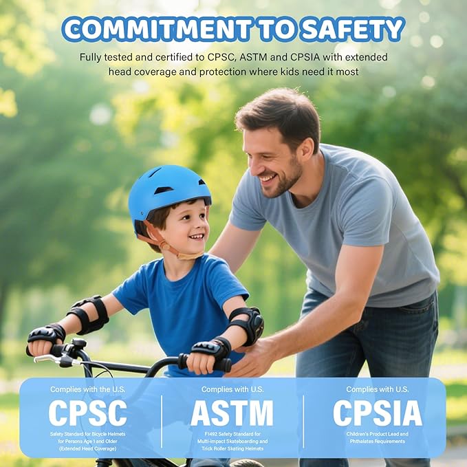 Kids Bike Helmet Ages 3-5-8-14, CPSC ASTM CPSIA Certified Toddler Helmet
