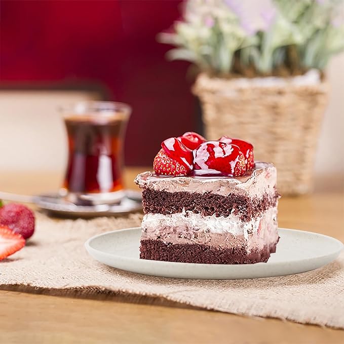 Homienly Small Plates Set of 8, Wheat Straw Plates, 5.7 Inch Lightweight Unbreakable MIni Dessert Plate, Microwave and Dishwasher Safe Small Plate Set - Beige