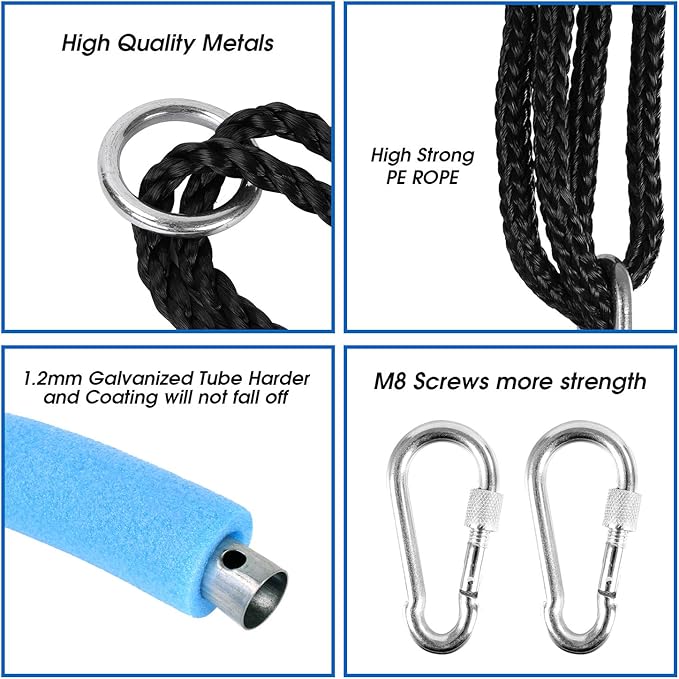 Odoland Kid Tree Swing - 40in Saucer Swings for Outdoor - Chidren Round 900D Waterproof Oxford Platform Swing - 660Lb Weight Capacity for Yard Black