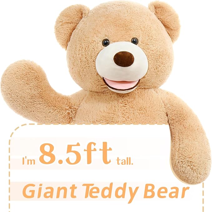 MaoGoLan Huge Jumbo 8.5ft Soft and Cuddly Teddy Bear for Girlfriend, Boyfriend, Celebrations, Baby Shower, Valentine's Day