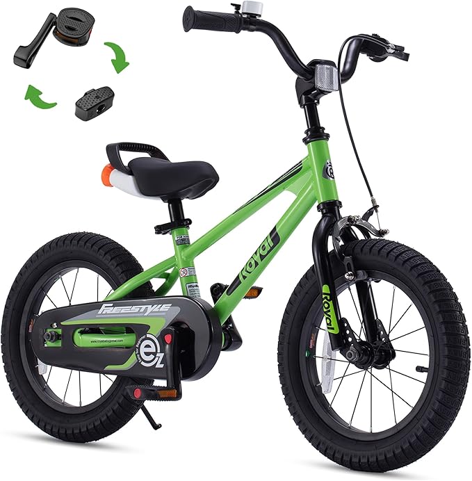 RoyalBaby Kids Bike EZ Freestyle Training Free Balance to Pedal Easy Learning Bicycle, 12-18 Inch for Toddlers to Big Kids