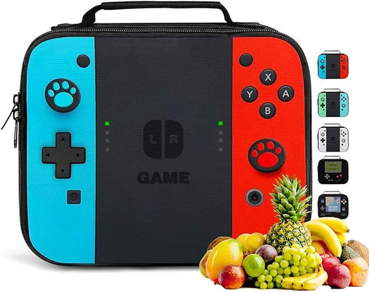 Insulated Lunch Box for Boys Girls, Game Lunch Bag for School Work Office Travel Picnic Hiking Beach, Waterproof Leakproof Portable Fits Most Bento Boxes