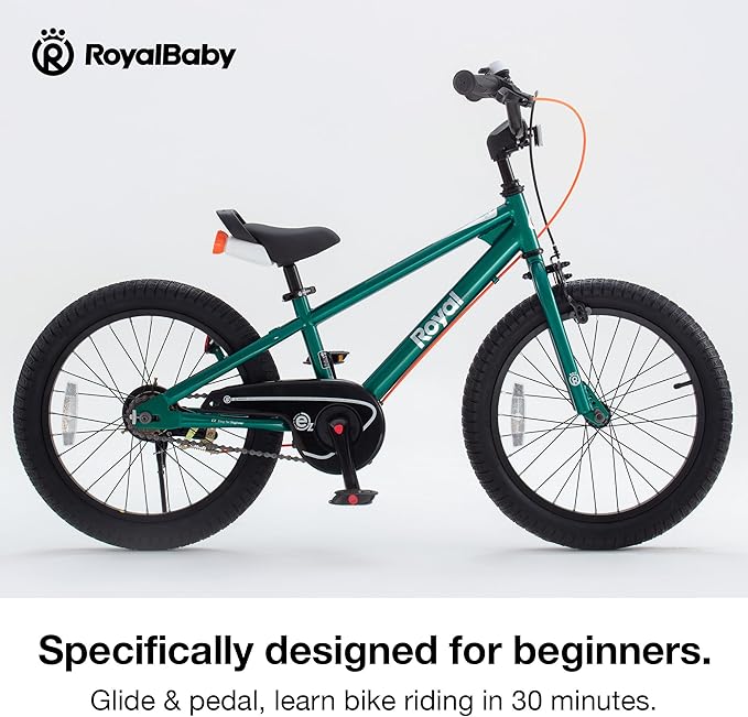 RoyalBaby Kids Bike EZ Balance to Pedal Dual Handbrake Toddlers Boys Girls Bicycle 12-20 Inch for Age 3-10 Years