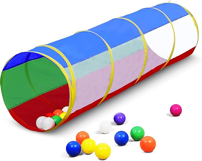 Hide N Side 6ft Crawl Through Play Tunnel Toy, Pop up Tunnel for Kids Toddlers Dogs Babies Infants & Children Gift Indoor & Outdoor Action Toy Tunnel