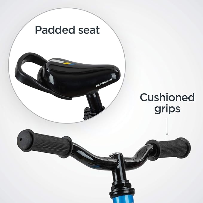 Schwinn Elm and Koen Bike or Balance Bike, 12-20 Inch Bike for Kids Ages 2-13, Black, Blue, Red, Teal, Pink or Purple, SmartStart Ergonomic Design, Adjustable Seat Grows with Child, Training Bicycle