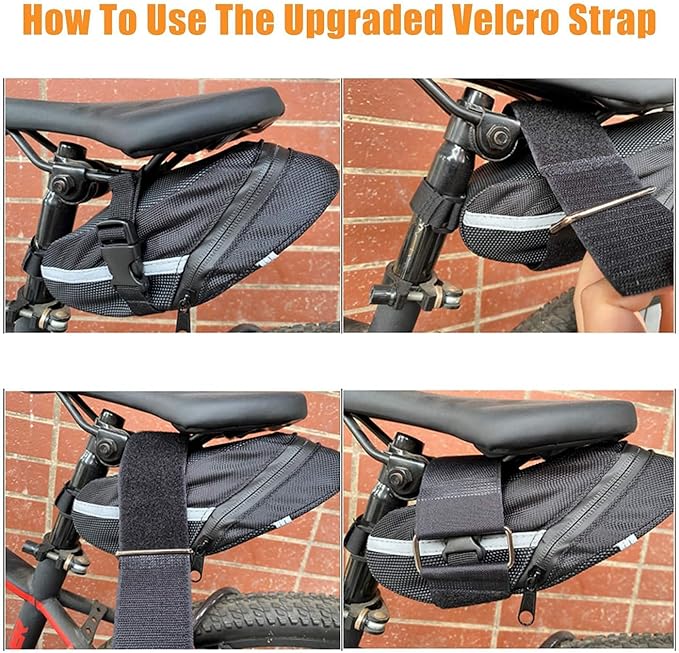 Bicycle Tire Pump, Bike Repair Tool Kits Saddle Bag, Patches, 11 in 1 Multi Function Tool, Lever, Link Plier, Missing for Road Mountain BMX , Chain Breaker Splitter