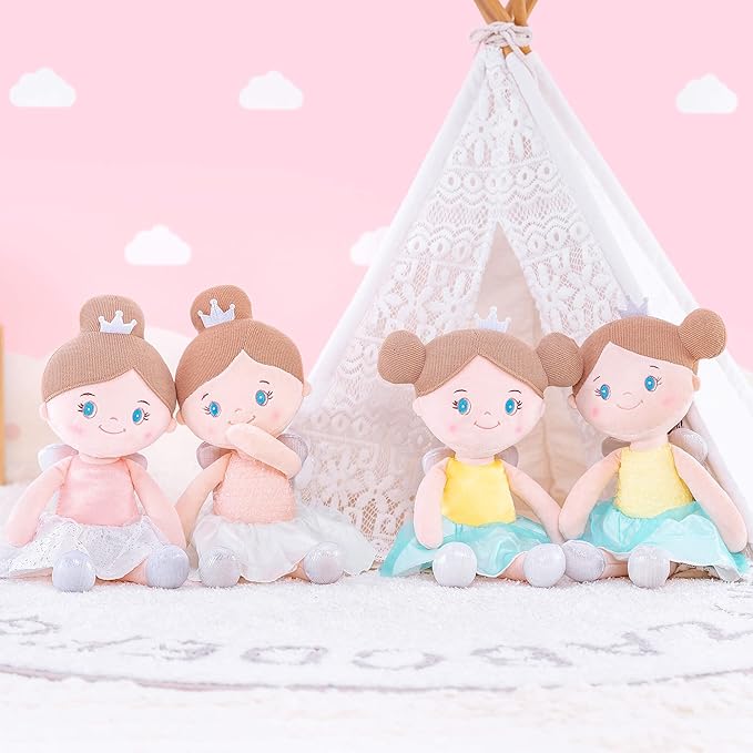 Gloveleya Dolls First Baby Girl Gifts Soft Stuffed Doll Yellow