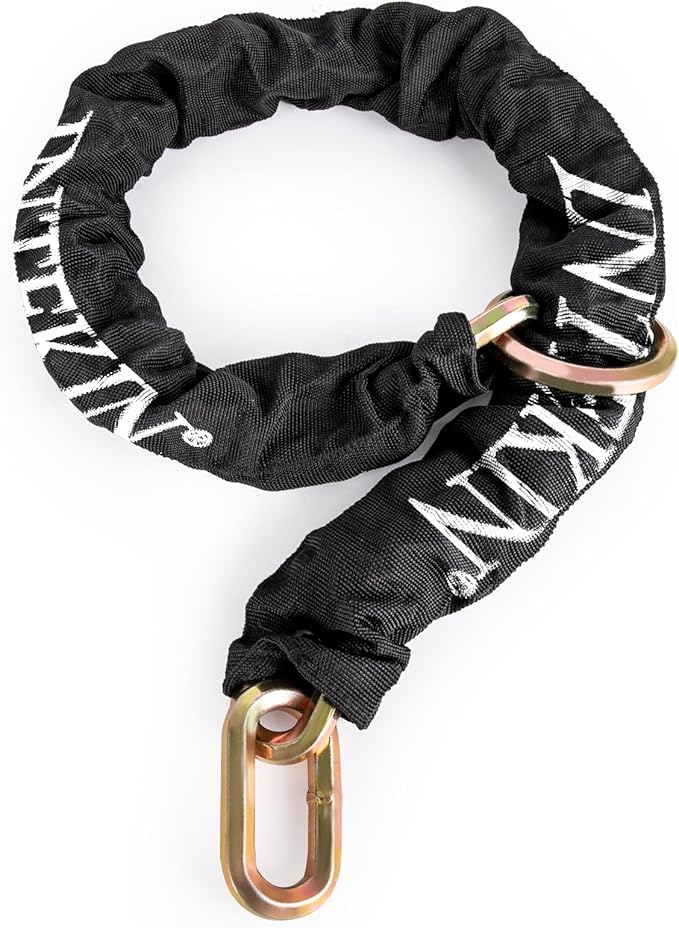 Security Chain 3.3 ft x 3/8" Thick Bike Lock Chain - High Security Hardened Steel Cut Proof Chain for Bikes, Containers, Motorcycles, Trailers, ATV's