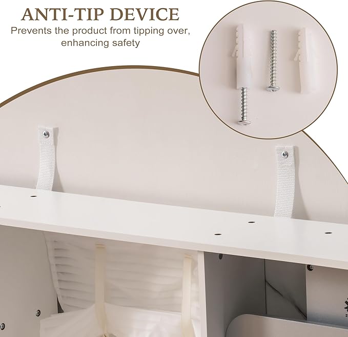 ROBUD Wooden Play Kitchen Set for Kids and Toddlers with Coffee Machine, Ice Maker, Microwave, Oven, Large Cabinet, 12 Accessories, Gift for 3+, White