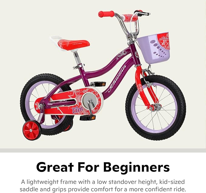 Schwinn Elm and Koen Bike or Balance Bike, 12-20 Inch Bike for Kids Ages 2-13, Black, Blue, Red, Teal, Pink or Purple, SmartStart Ergonomic Design, Adjustable Seat Grows with Child, Training Bicycle