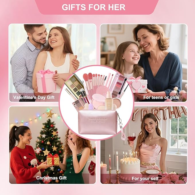 Makeup Kit,Makeup Set,25Pieces All in One Makeup Kit for Women and Teens,Hypoallergenic Makeup sets for Women Full Kit,make up kits for teens,Christmas makeup gift set for beginners