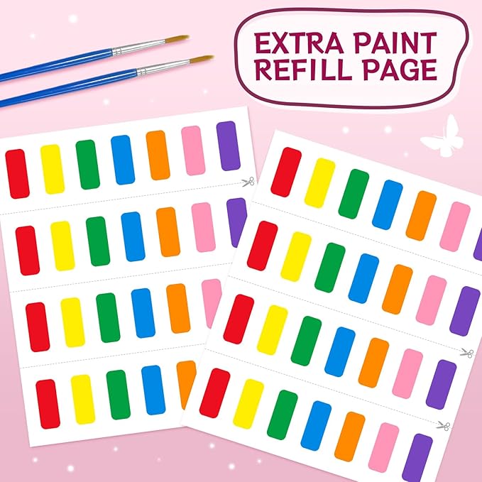 Paint with Water Coloring Books for Toddlers,Unicorn Theme Mess Free Watercolor Painting Papers for Kids Water Color Paint Kit Art Craft Gift for Ages 1-3, 4-8