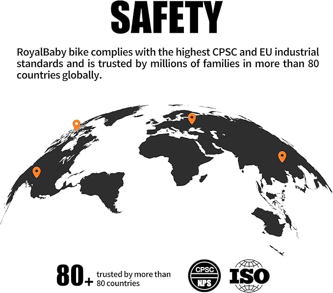 RoyalBaby Kids Bike EZ Balance to Pedal Dual Handbrake Toddlers Boys Girls Bicycle 12-20 Inch for Age 3-10 Years