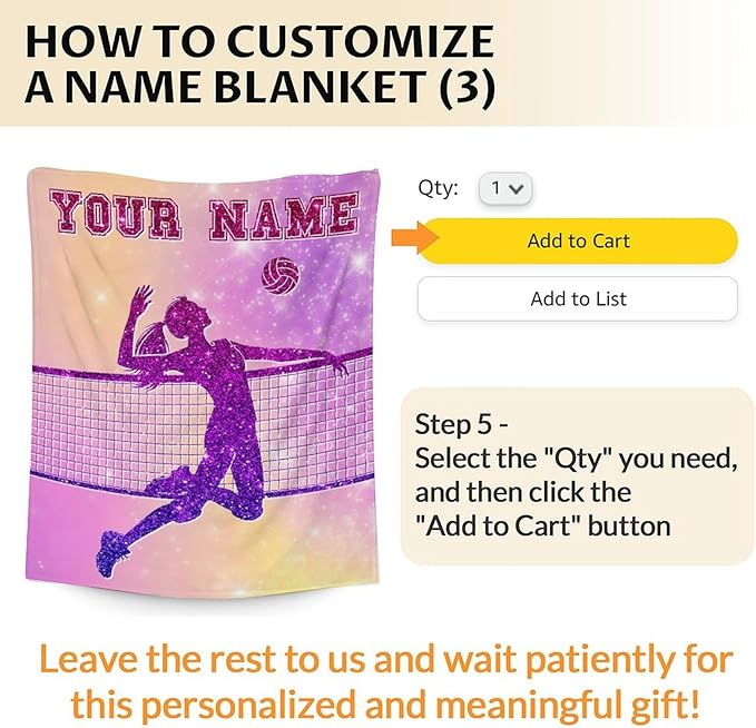 Custom Volleyball Blanket Gifts for Girls- 50x60 Inches Sport Throw Blanket for Women Kids Teens- Personalized Pink Soft Fuzzy Blankets for Couch Sofa Bed