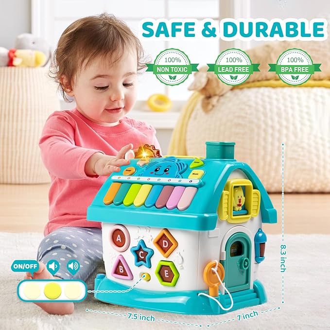 Marstone Baby Toys for 1 Year Old Boy and Girl Gifts: Kids, Toddler Toys Age 1-2, 8-in-1 Educational House for One Year Old Birthday Gift