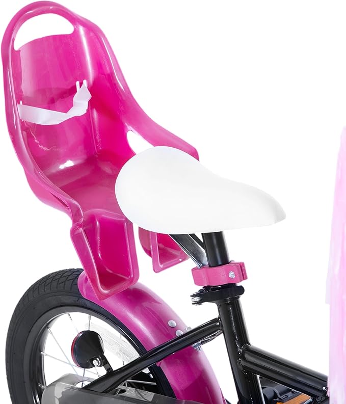 KEANO Zinnia 14 16 20 Inch Kids Bike for Girls Ages 3-10 Years, Girls' Bikes with Training Wheels, Streamers, Basket and Doll Seat, Children Bicycles