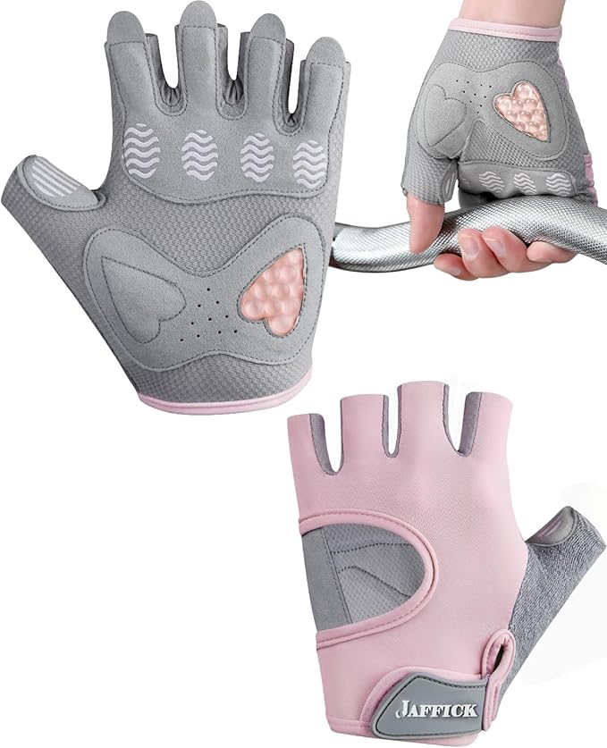 Jaffick Workout Gloves for Women Lightweight | Breathable Fitness Gloves with Non-Slip Grip for Gym, Weightlifting, Cycling and Training