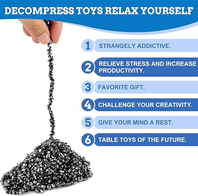 1100pcs Desk Fidget Toys for Adults, Stress & Anxiety Relief, Sensory Fidget Toys for Office, ADHD, Autism,Ideal Gift (1100Pcs Black)