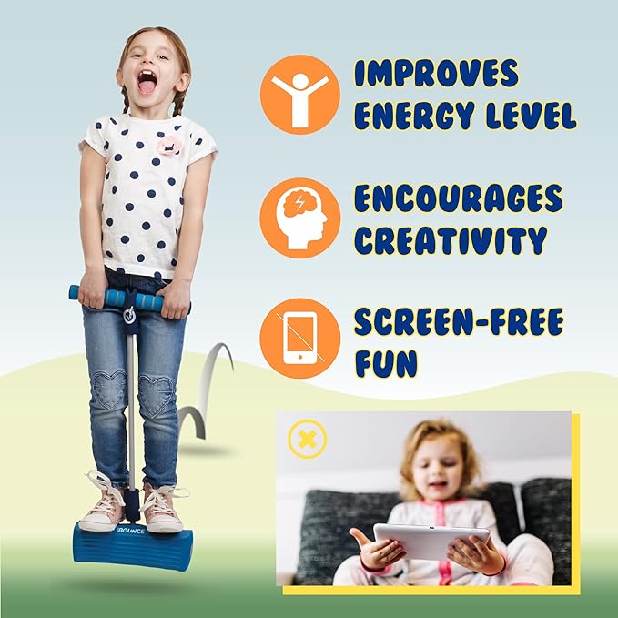 New Bounce Pogo Stick for Toddlers - Foam Jumper for Age 3,4,5,6,7,8 - Outdoor Jumping Toys - Birthday Gift for Toddler Girls and Boys