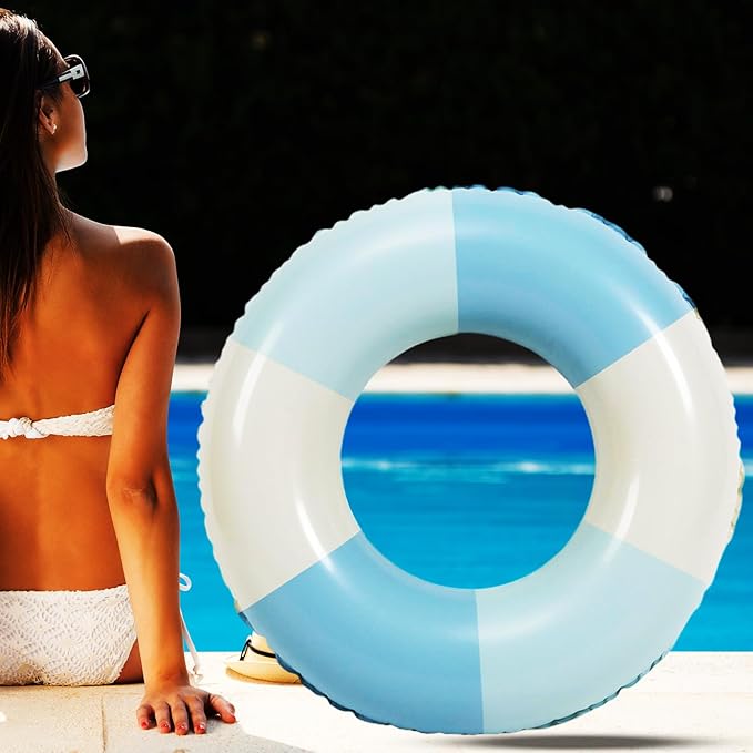 Swimming Pool Tubes-2PCS Inflatable Pool Floats for Adult Swim Ring Pool Floaties Inflatable Swimming Pool Raft Party Water Summer Beach Lounger Float Party Supplies