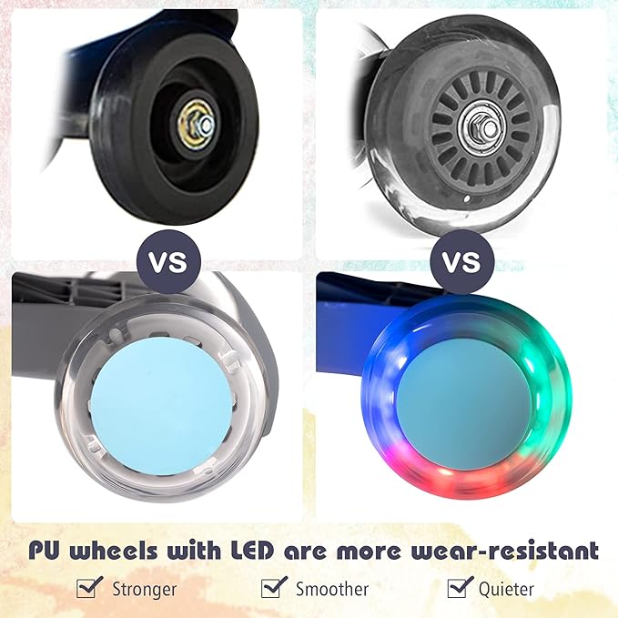 BABY JOY Wiggle Car for Kids, Swing Car with LED Flashing Wheels, No Batteries, Gears or Pedals, Uses Twist, Turn, Wiggle Movement to Steer, Ride-on Toy for Boys Girls 3 Year Old and Up (Blue)