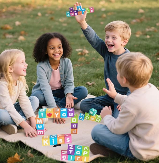 Portable Magnetic Letters Blocks Magnetic Alphabet & Numbers Montessori Learning Toys for Kids Educational Construction Travel Toys for Boys Girls 216 in 36 pcs