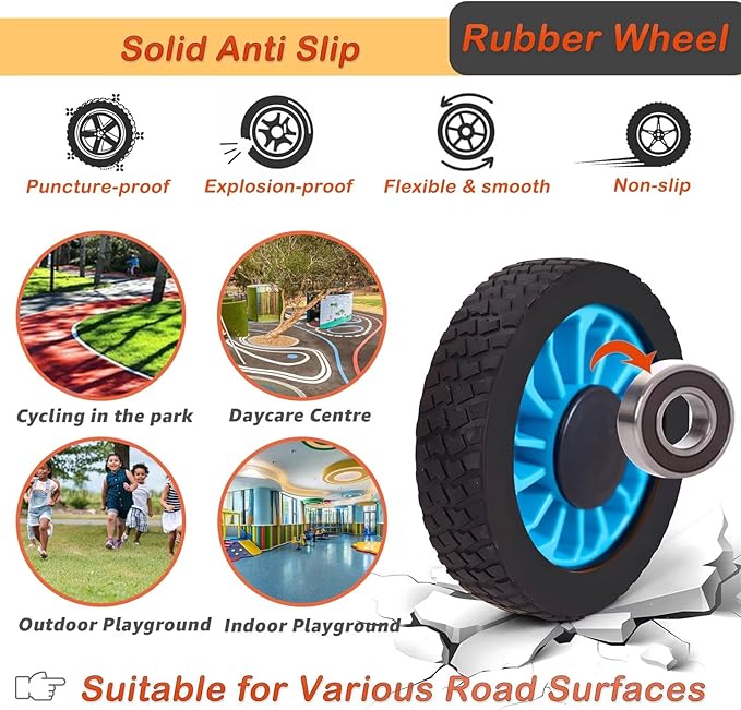 Kids Tricycle for Preschool Ages 3+, Ideal Outdoor Playground & Daycare Yard Trikes, Durable Metal Pedal Trike Gift for Boys and Girls, Sturdy Carbon Steel Frame, Inflation-Free Rubber Wheels