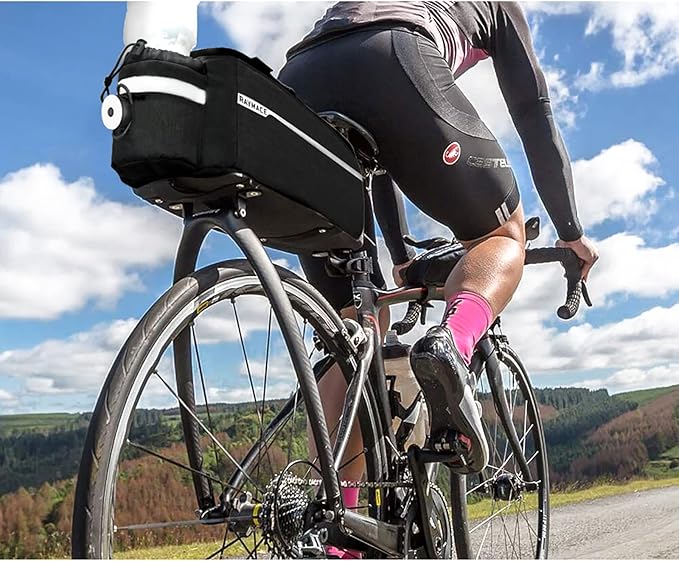 RAYMACE Bike Rear Rack Bag with Tail Light, Bike Truck Cooler Bag for Warm or Cold Items