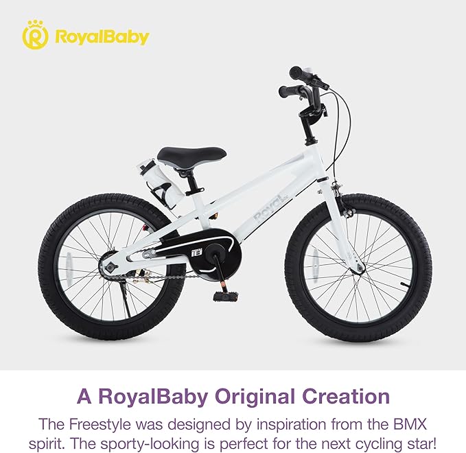 RoyalBaby Kids Bike EZ Balance to Pedal Dual Handbrake Toddlers Boys Girls Bicycle 12-20 Inch for Age 3-10 Years
