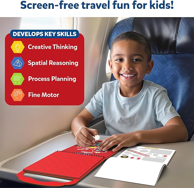 Skillmatics Reusable Sticker Activity Book - Peelies, 100+ Reusable Stickers, 6 Pictures, Mess-Free Fun for Kids, Creative Play & Travel Toy, Gifts for Boys & Girls Ages 3, 4, 5, 6, 7