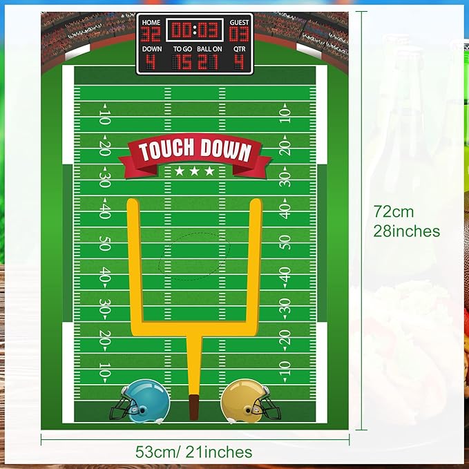 PLULON Football Game for Kids Pin The Football on The Goalpost Poster with Stickers Birthday Party Favors Home Wall Decorations for Kids Adults Family Birthday Party Supplies