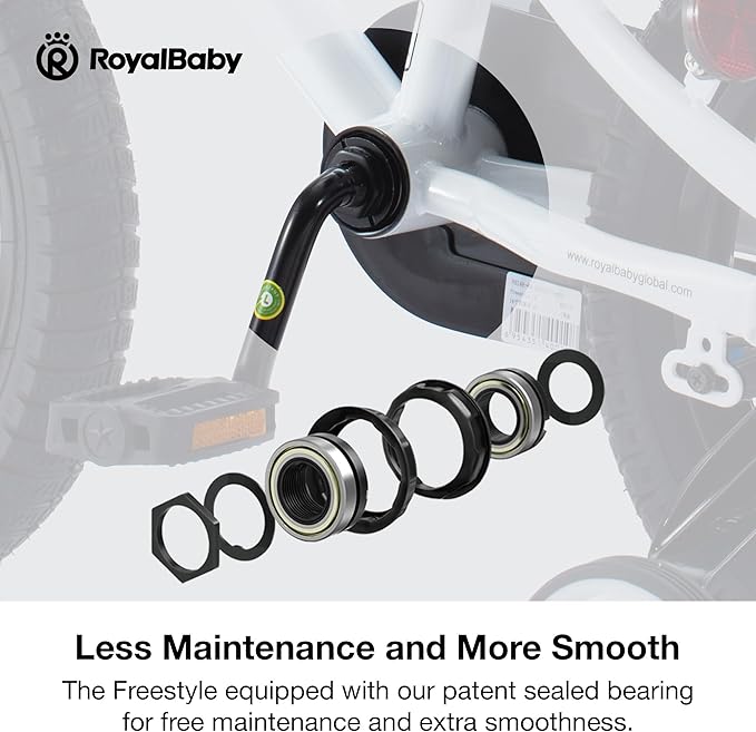 RoyalBaby Kids Bike EZ Balance to Pedal Dual Handbrake Toddlers Boys Girls Bicycle 12-20 Inch for Age 3-10 Years